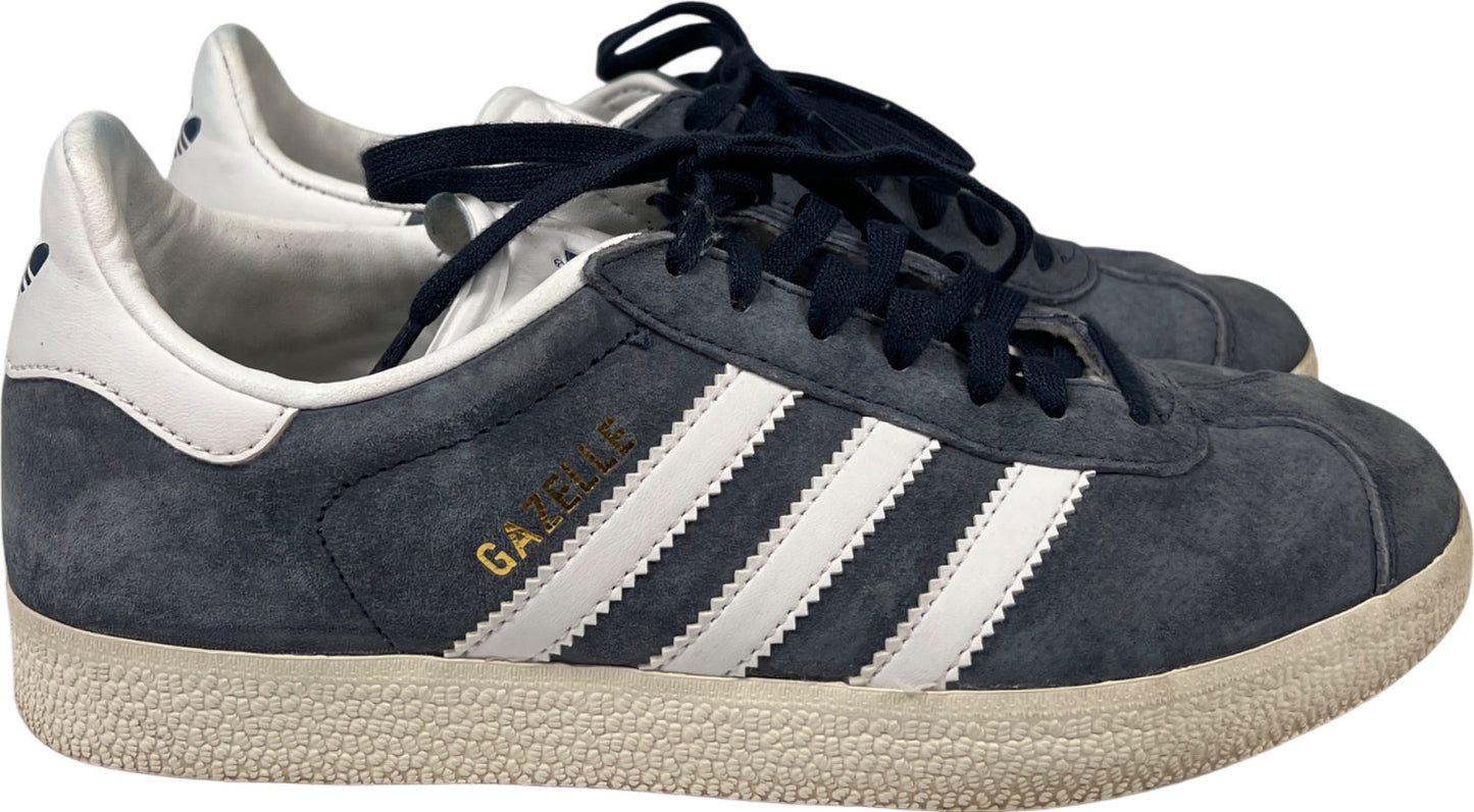 Adidas Women’s Blue Suede Gazelle Lace Up Sneakers - 7