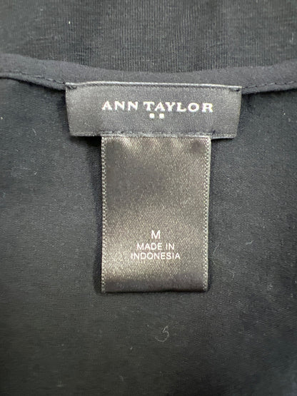 Ann Taylor Women’s Black Polka Dots Pleated Front Tank Top - M