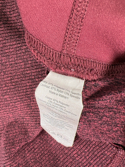 Alo Women’s Burgundy Heathered Ribbed Ankle Pull On Leggings - L