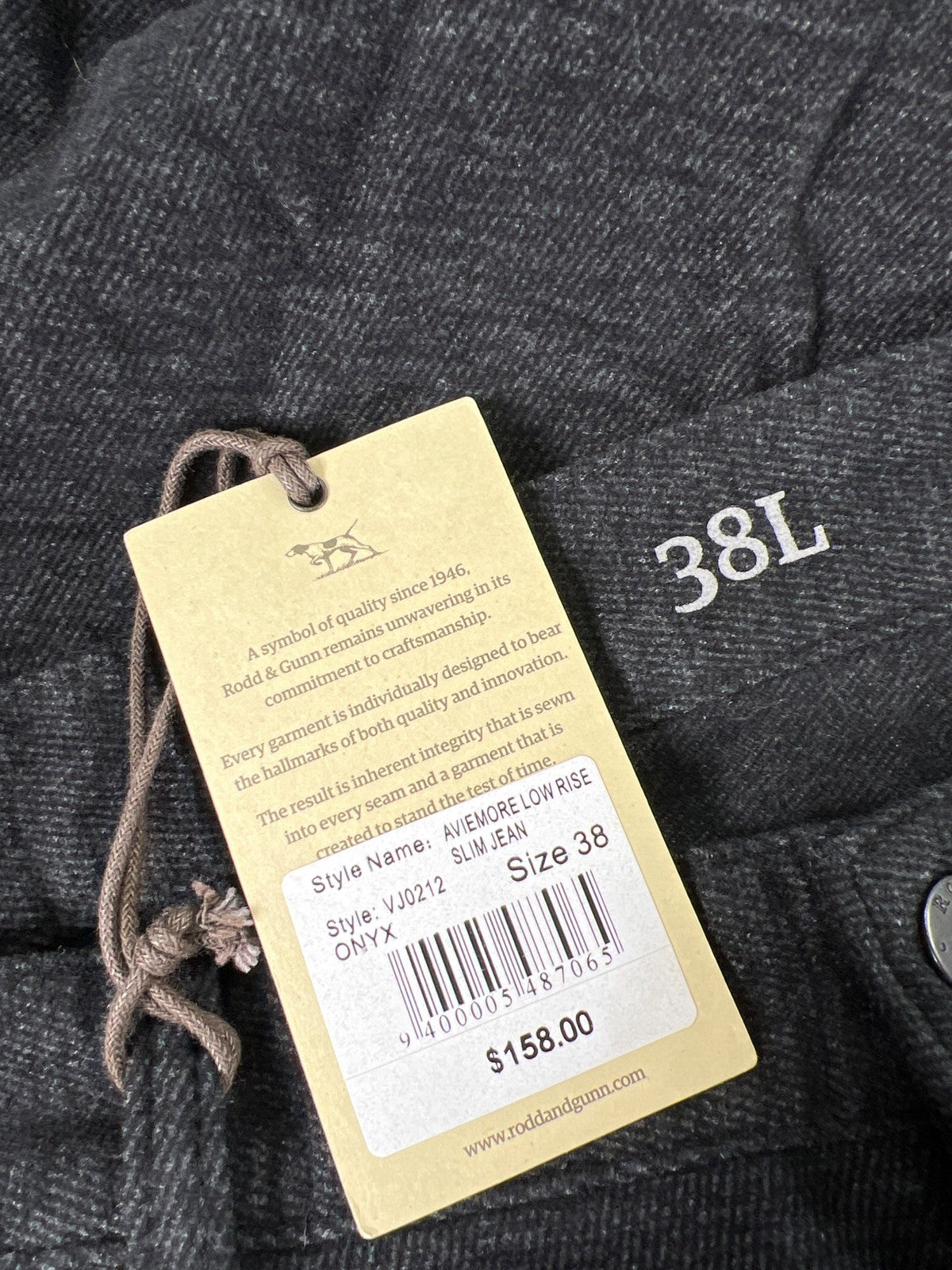 Rodd and Gunn Men’s Black Aviemore Low Rise Slim Pants - 38x34