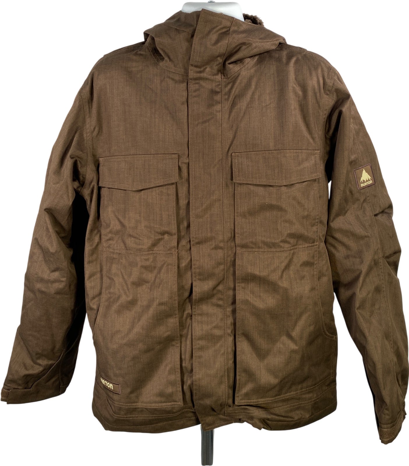 Burton Men’s Brown Sherpa Lined Winter Arctic Snowboarding Jacket - L