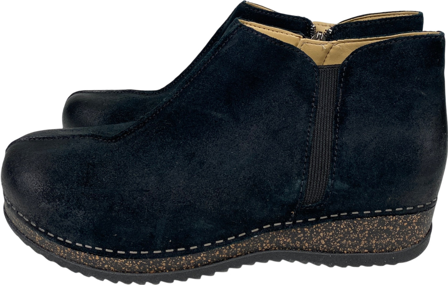 Dansko Women’s Black Burnished Suede Makara Ankle Boots - 39/US 8.5