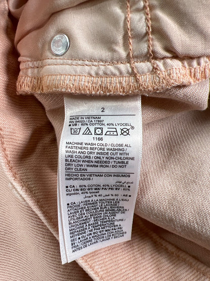 Old Navy Women’s Pink Mid Rise Baggy Wide Leg Jeans - 2