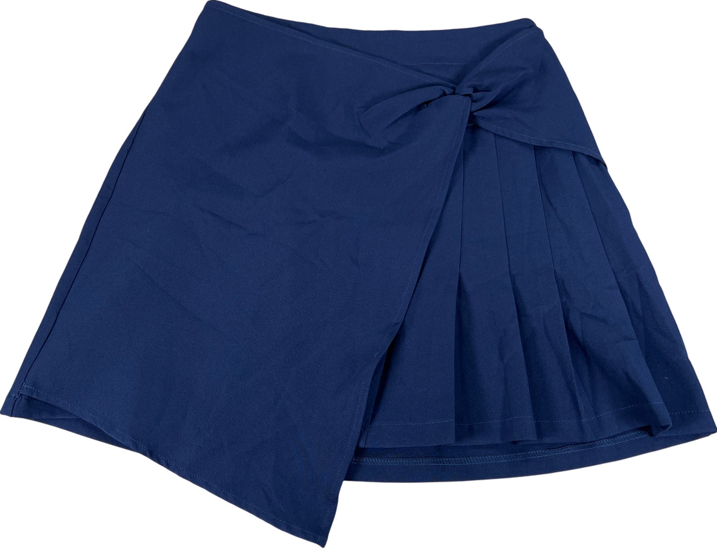 Grace Karin Women’s Blue Zip Up Stretch Faux Wrap Skirt - M