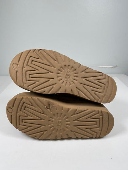 UGG Women’s Brown Chestnust Classic Ultra Mini Shearling Platform Boots - 9