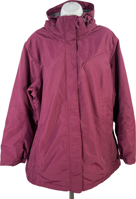 Lands End Women’s Purple Squall Waterproof Fleece Lined Coat - Plus 1X
