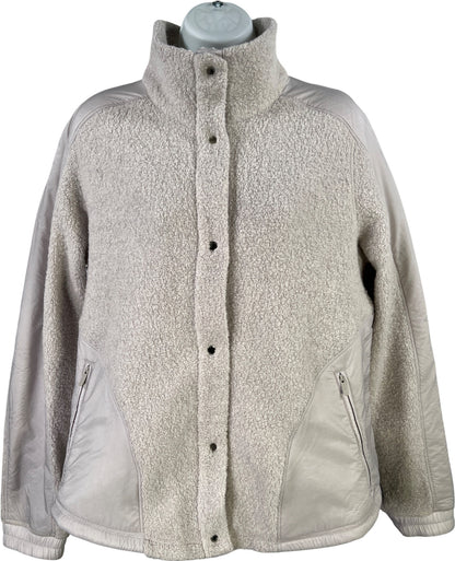 Lululemon Women’s Gray Go Cozy Sherpa Fleece Wool Blend Snap Button Jacket - 10