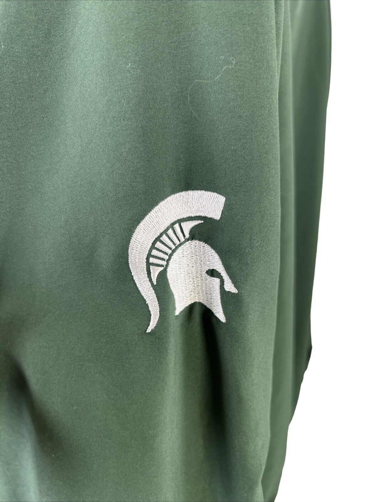 adidas Men's Green MSU Michigan State Full Zip Golf Jacket - L
