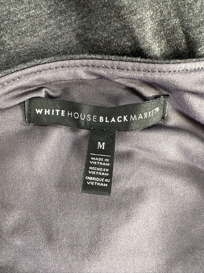 White House Black Market Women's Silver Sequin Tank Top - M