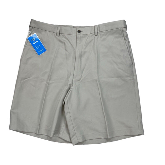 NEW Haggar Men's Beige Cool 18 Plain Front Shorts - 38
