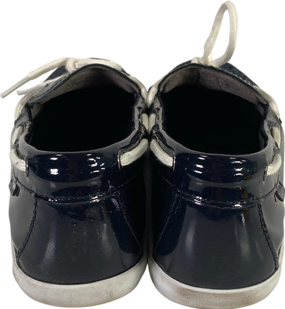 Cole Haan Women’s Blue Patent Nantucket Camp Moc Boat Shoes - 8.5