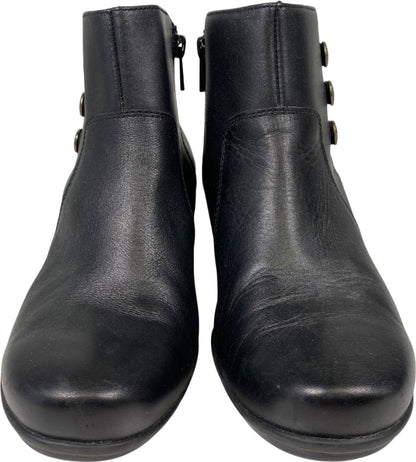 Clarks Collection Women’s Black Emslie Monet Heeled Ankle Booties - 9