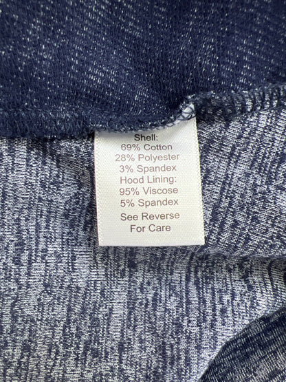 Vera Bradley Women’s Blue Heathered Floral Hood Pullover Pajama Sweatshirt - L