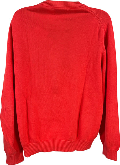 United Colors Of Benetton Women’s Red/Coral Long Sleeve Knit Sweater - M