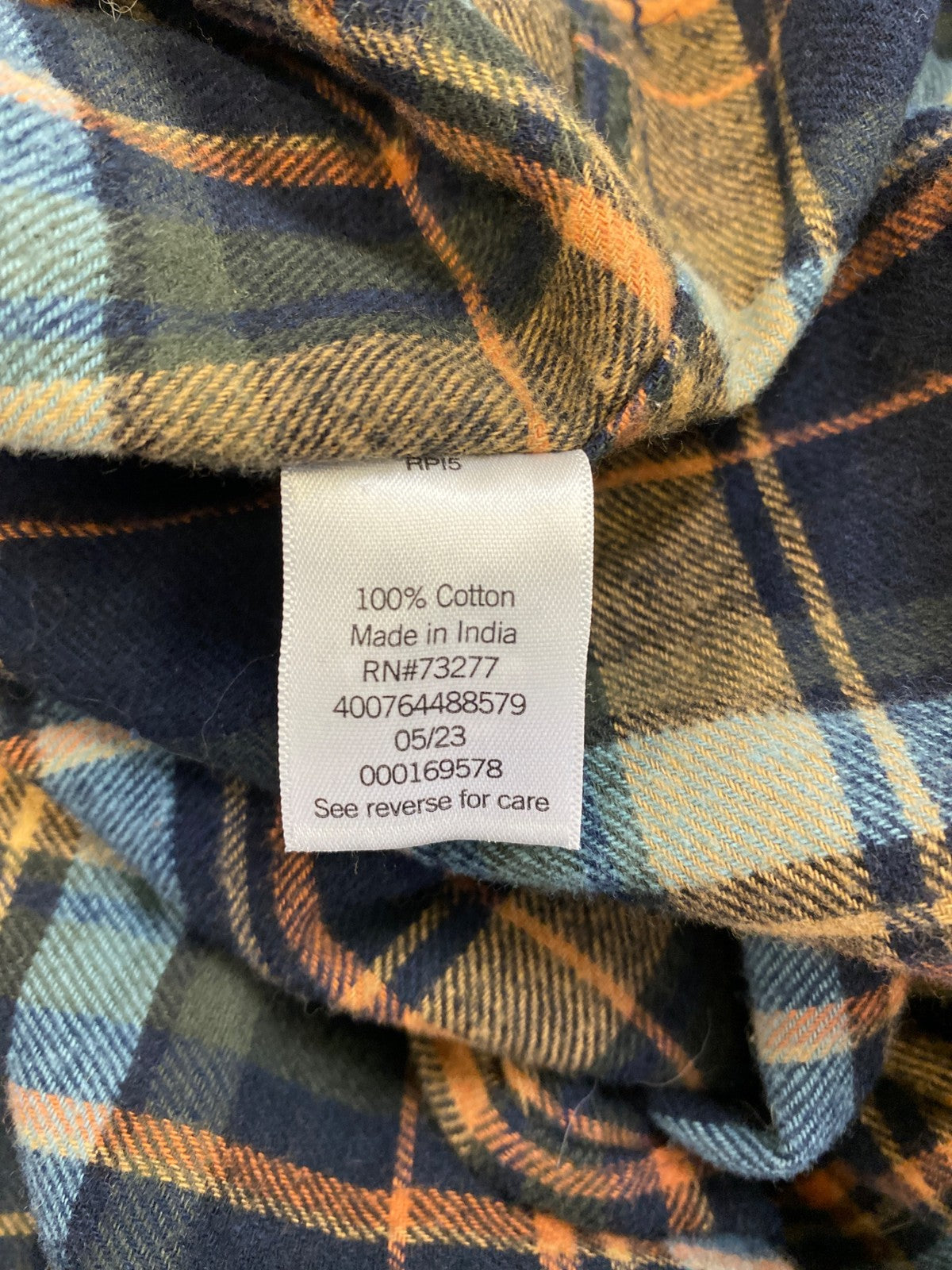 Sonoma Men’s Blue/Brown Supersoft Long Sleeve Button Up Flannel Shirt - XXL