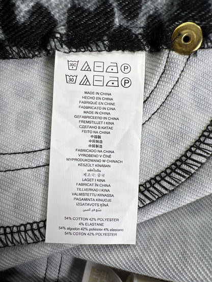 Michael Kors Women’s Gray/Black Animal Print Pull On Jeggings - M