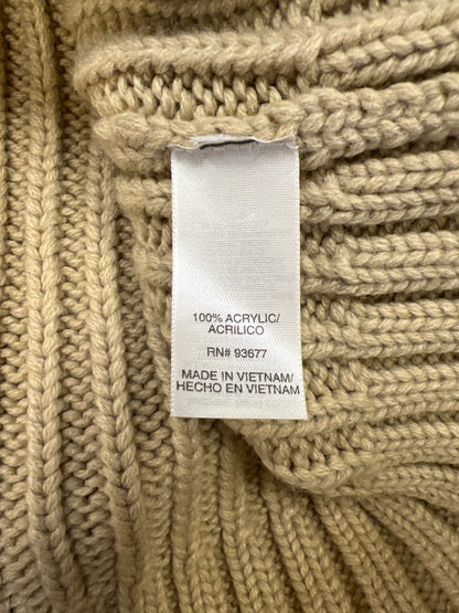 St.Johns Bay Women’s Beige Cable Knit Button Up Cardigan Sweater - M