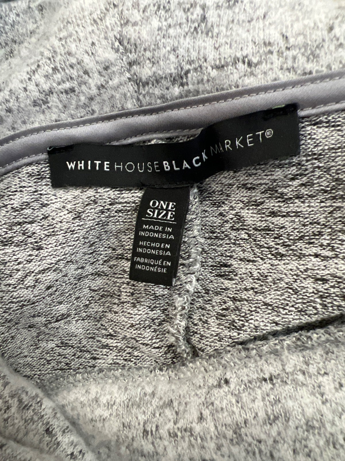 White House Black Market Women’s Gray Soft Funnel Neck Poncho - One Size