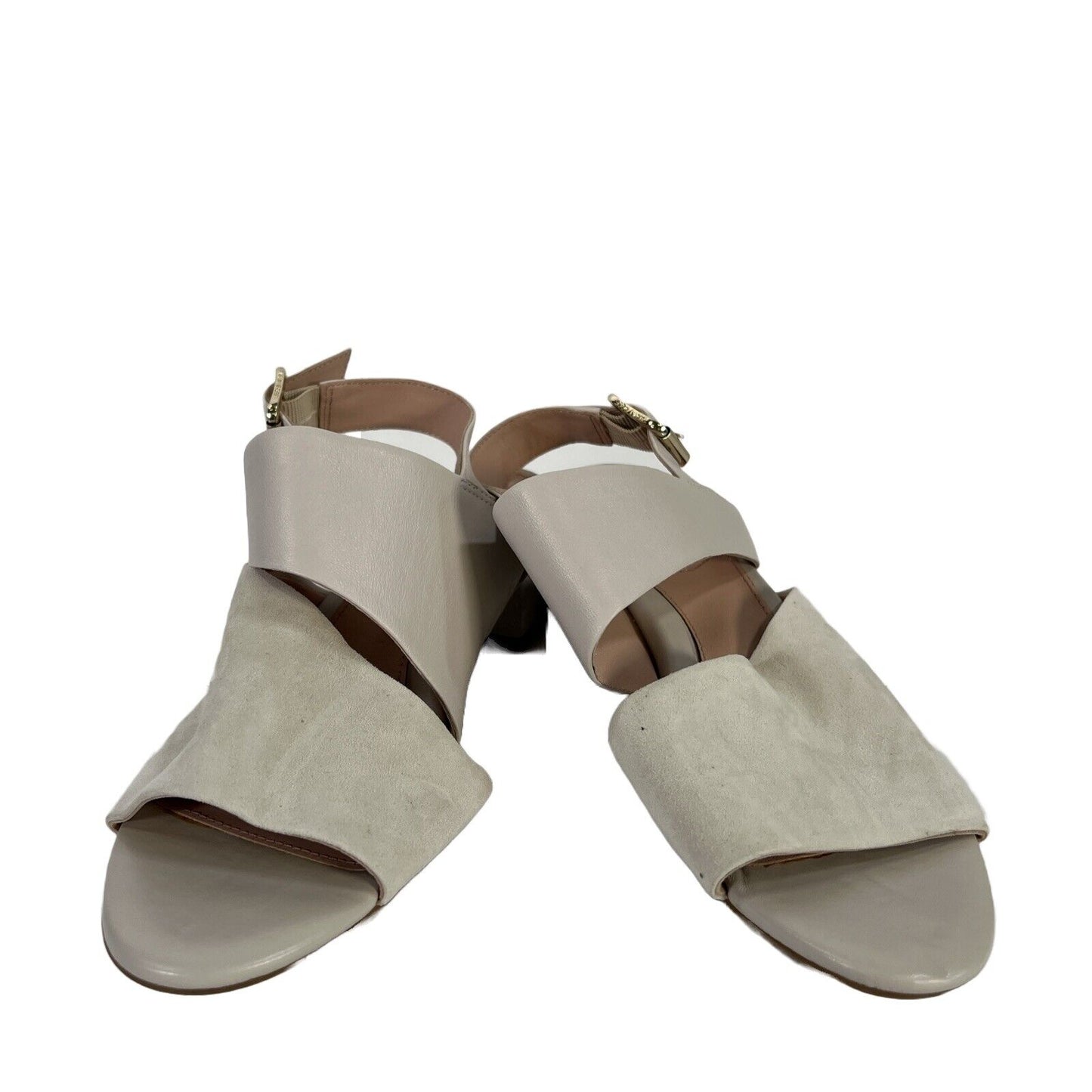 NEW Taryn Rose Women's Ivory Slingback Block Heel Sandals - 7