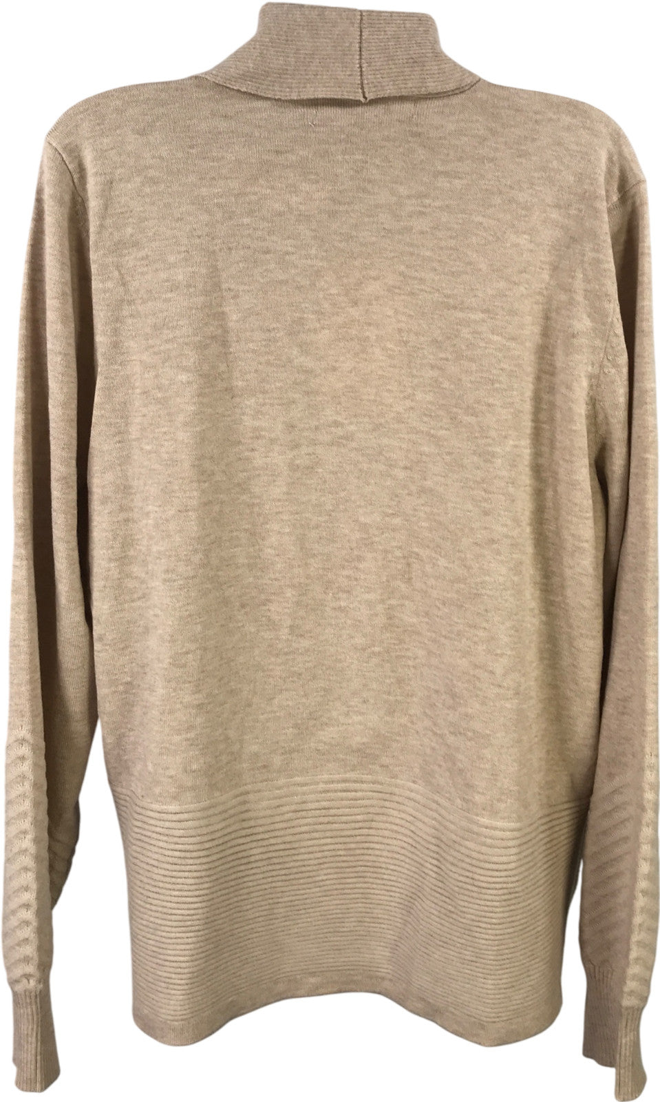 Verve Ami Women’s Beige Long Sleeve Open Front Cardigan Sweater - L