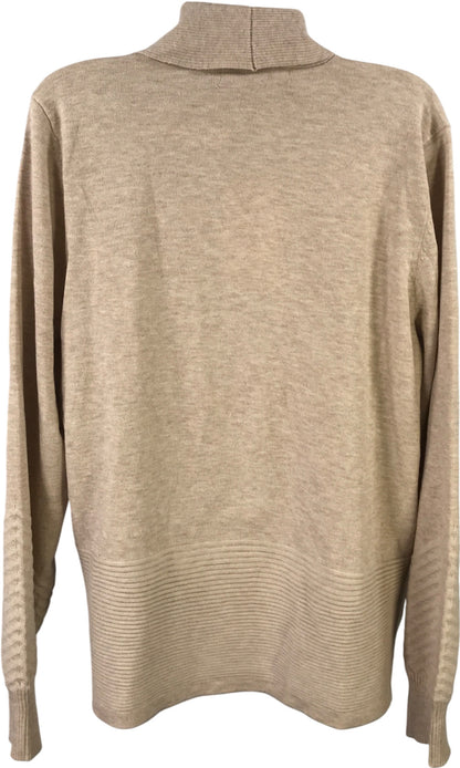 Verve Ami Women’s Beige Long Sleeve Open Front Cardigan Sweater - L