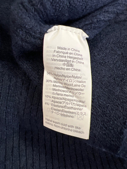 J.Crew Women’s Navy Blue Long Sleeve Wool V-Neck Pullover Sweater - XS