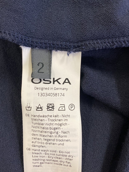 OSKA Women’s Blue Long Sleeve Button Up Long Cardigan Sweater - 2