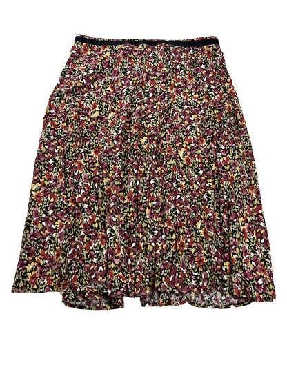 NEW Christopher and Banks Women's Red/Black Floral Flare Skirt - 12