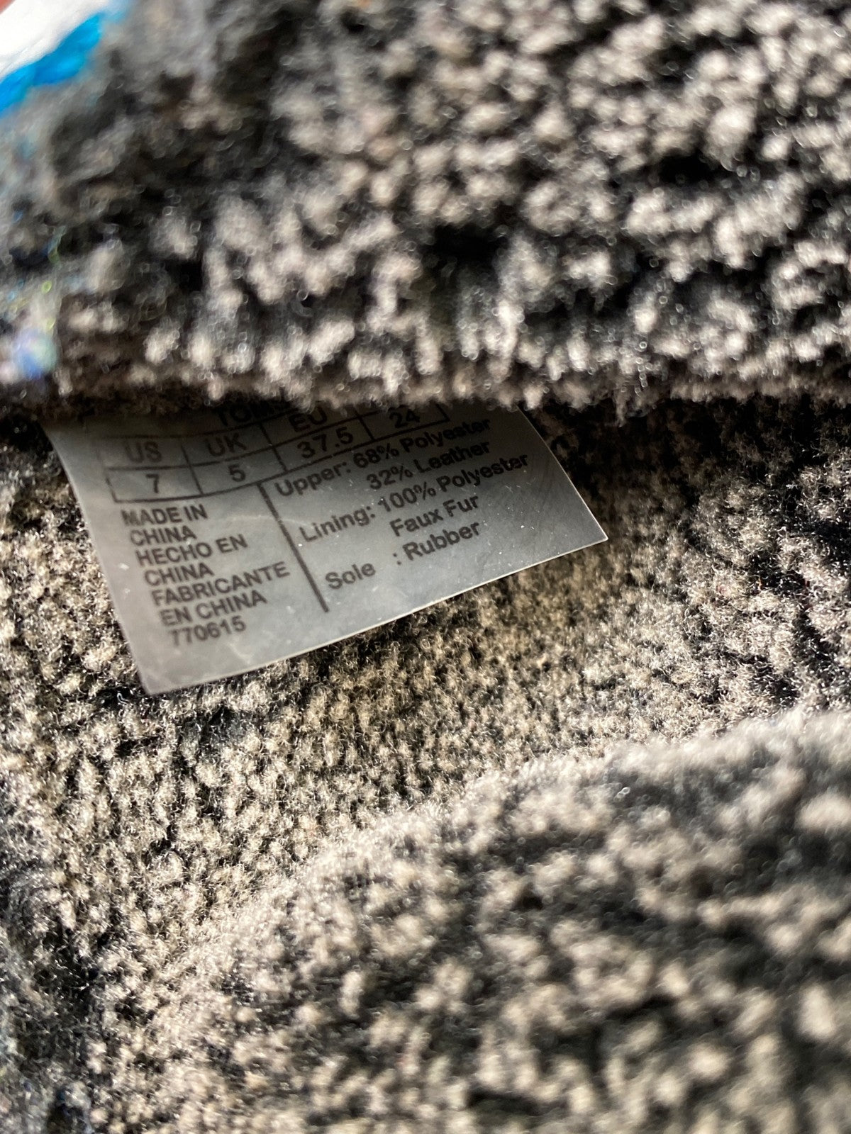 Toms Women’s Blue/Gray Aztec Pull On Nepal Suede Knit Boots - 7