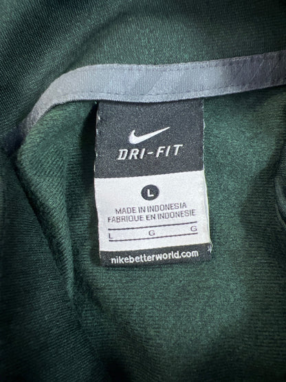 Nike Men’s Green Dri-Fit Michigan State Long Sleeve Pullover Athletic Shirt - L