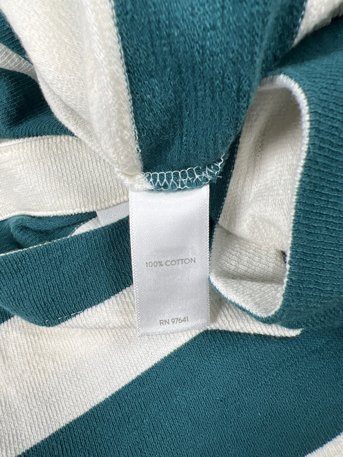 J.Jill Women’s Blue/White Striped Short Sleeve Button Accent Shirt - XS