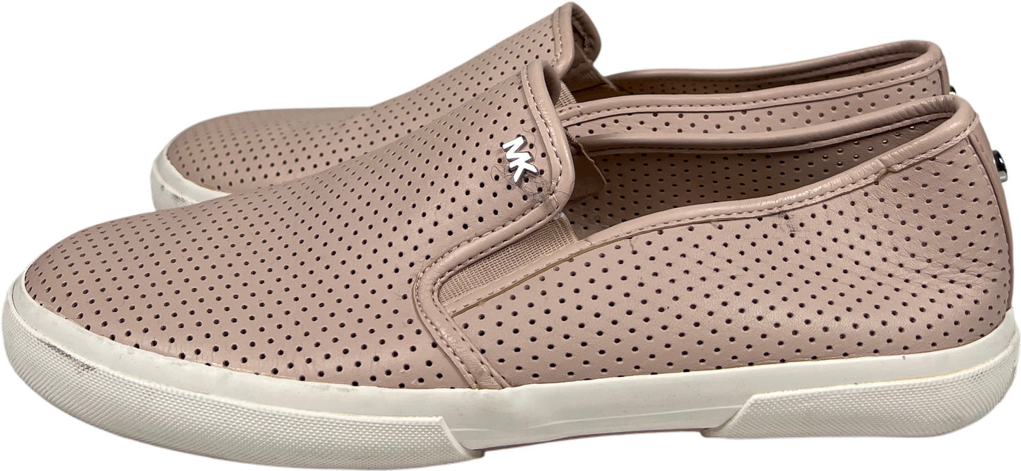 Michael Kors Women’s Pink Perforated Slip On Loafers - 10