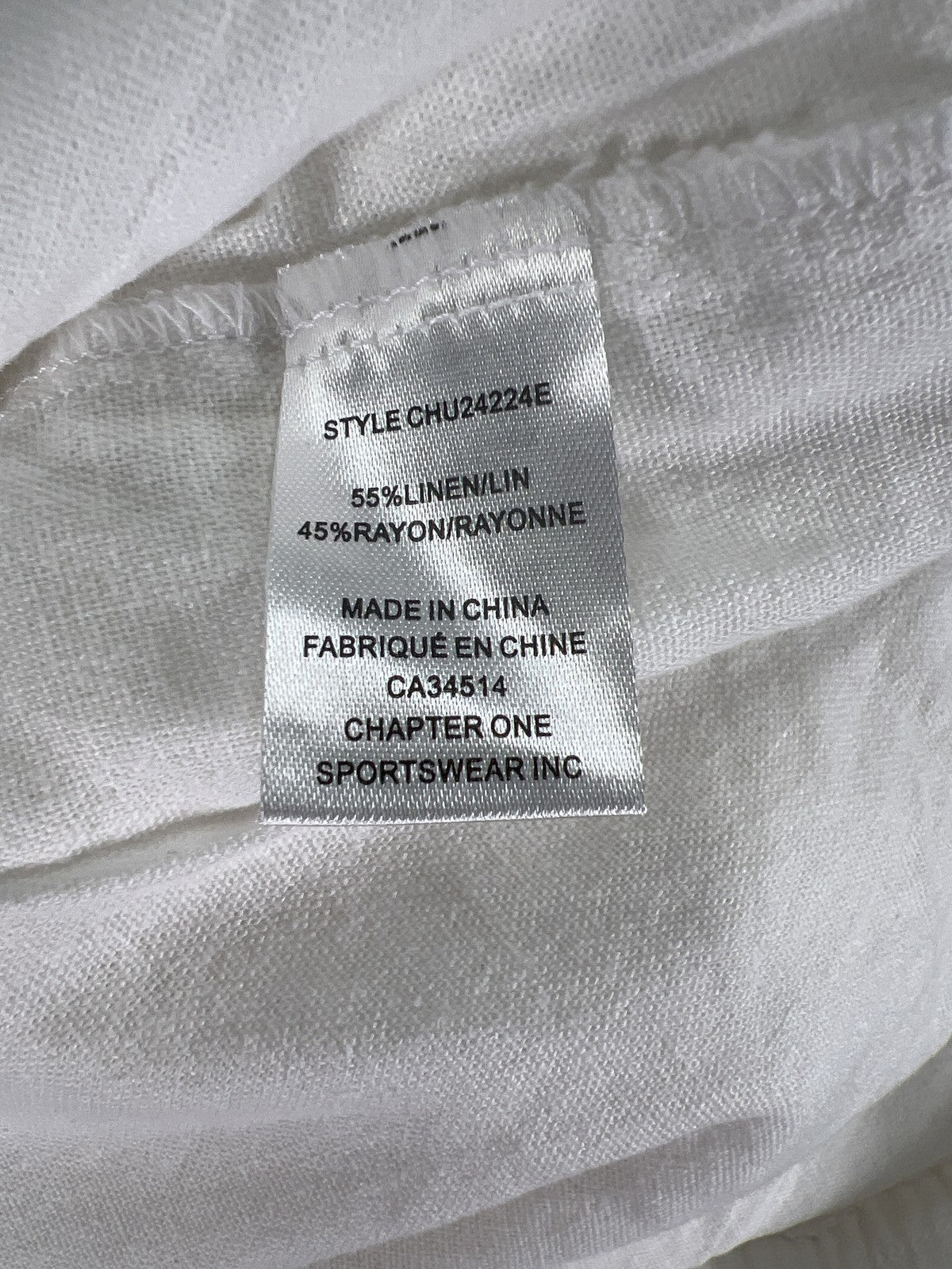 Jules and Leopold Women’s White Linen Blend Capri Jogger Pants - L