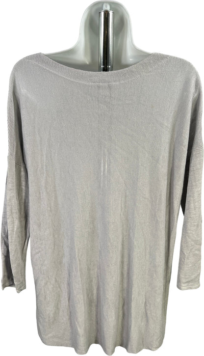 J.Jill Women’s Light Gray Thin Knit 3/4 Sleeve Sweater - M