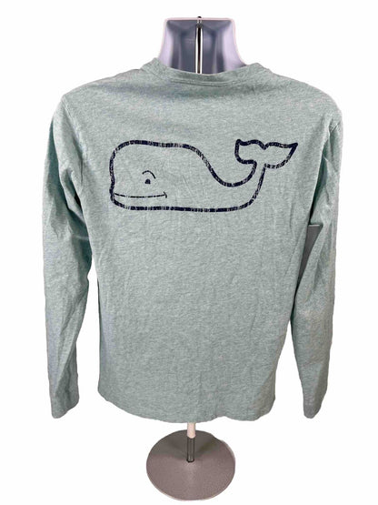 Vineyard Vines Men's Light Blue Long Sleeve Whale Graphic T-Shirt - S