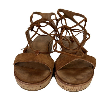FRYE Women's Brown Nutmeg Suede Miranda Gladiator Sandals - 7M
