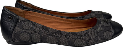 Coach Women’s Black Chelsea Canvas Signature Ballet Flats - 7