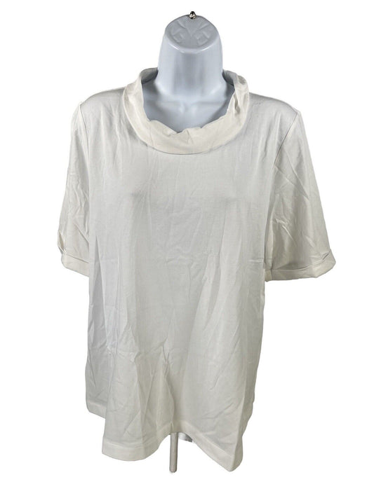 NEW Pure Jill Women's White Short Sleeve Tunic Top - L