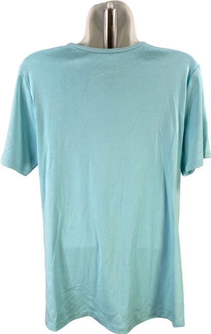 NEW J.Jill Women’s Blue Perfect Pima Short Sleeve T-Shirt - L