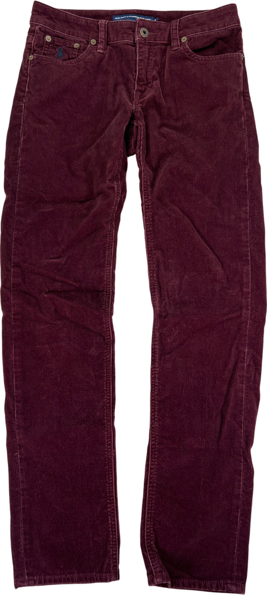 Ralph Lauren Sport Women’s Burgundy Straight Leg Corduroy Jeans - 4