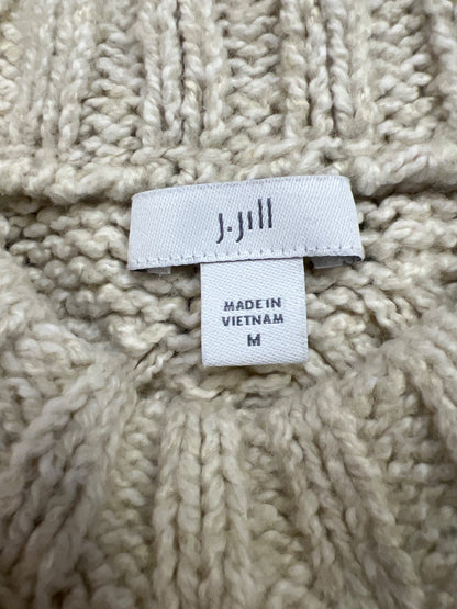 J.Jill Women’s Ivory/White Cable Knit Long Sleeve Sweater - M