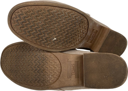 Toms Women’s Gray/Taupe Suede Shaye Low Heel Ankle Booties - 8.5