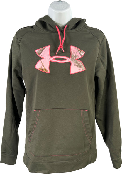 Under Armour Women’s Green Fleece Lined Semi-Fitted Pullover Sweatshirt - S