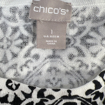 Chico's Camiseta sin mangas blanca/negra para mujer - 1/M