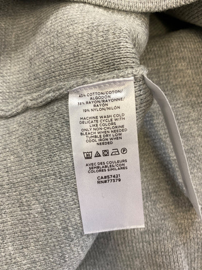 Ann Taylor Women’s Gray Asymmetrical Full Zip Sweater Jacket - XS