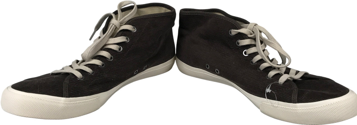 Seabees Men’s Brown Corduroy Mid Top Lace Up Sneakers - 11
