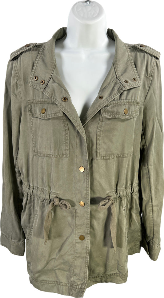 LOFT Women’s Green Long Sleeve Snap Utility Jacket - S