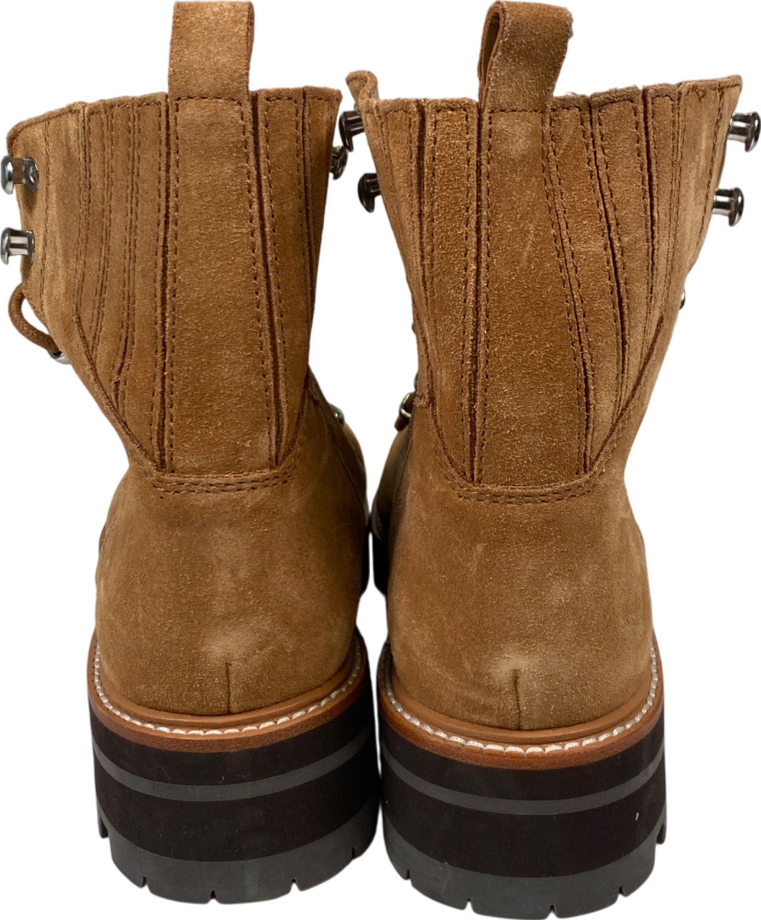 Marc Fisher Women’s Beige Genuine Suede Sherpa Accent Boots - 8 M