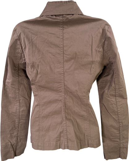 United Colors of Benetton Womens Brown Military Style Button Up Jacket -40/US 10