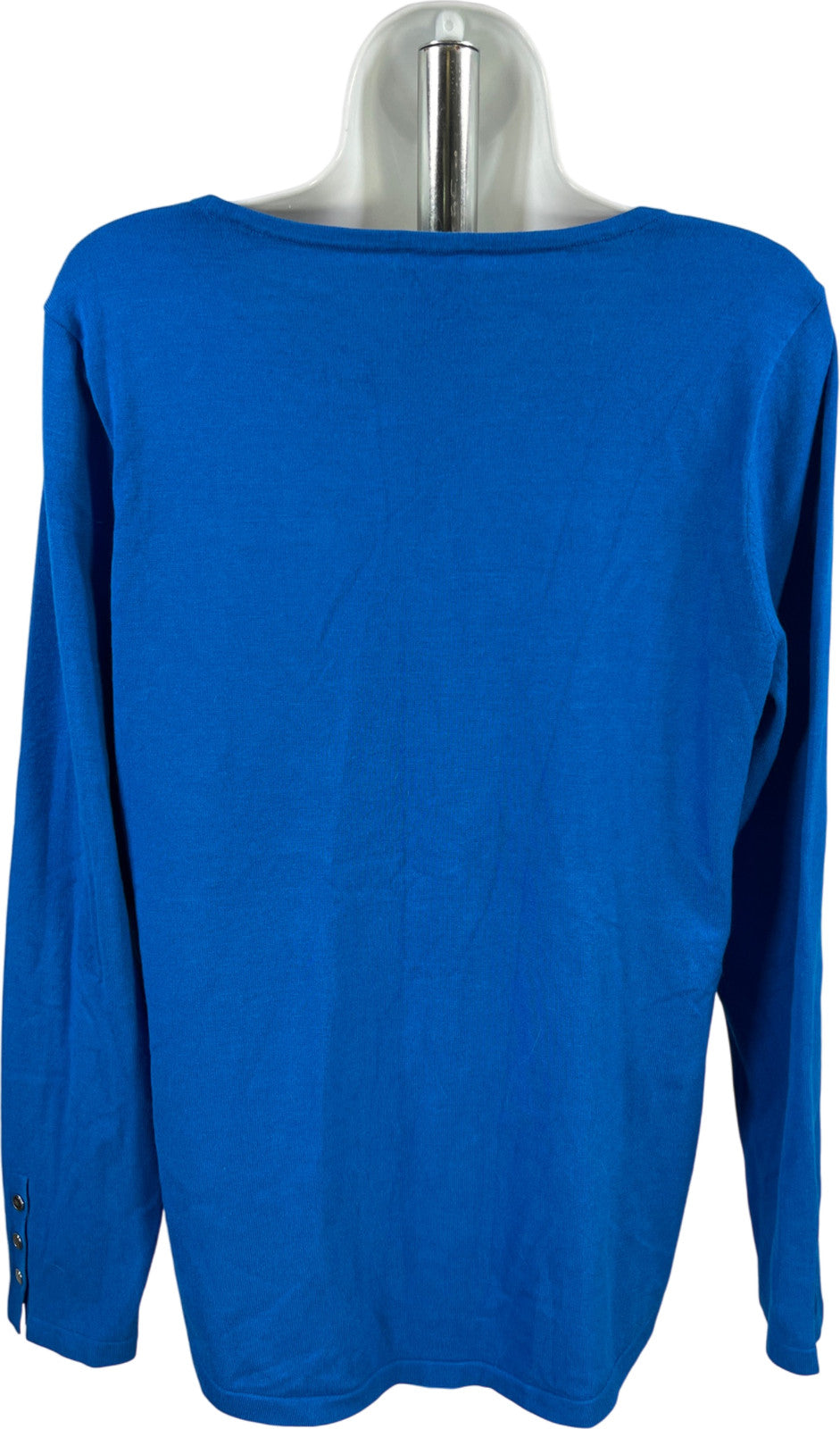 Chico’s Women’s Blue Knit Long Sleeve Shirt - 1/US M